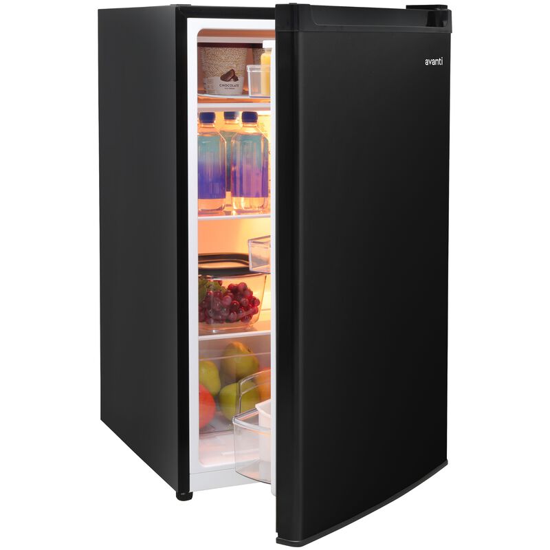 Avanti 20 in. 4.4 cu. ft. Mini Fridge with Freezer Compartment - Black, Black, hires
