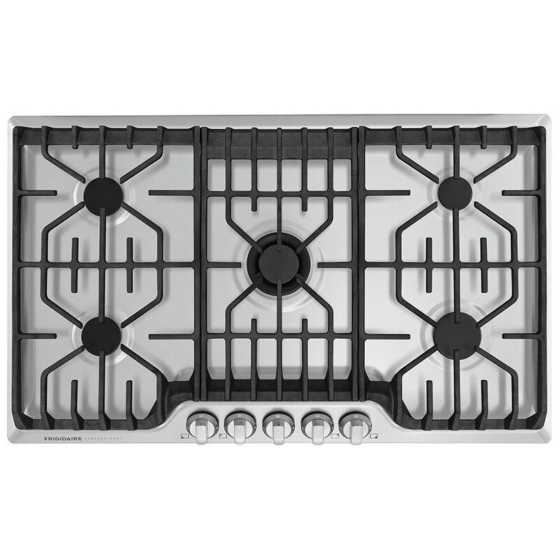 Frigidaire Professional 36 in. Natural Gas Cooktop with 5 Sealed Burners & Griddle - Stainless Steel, , hires