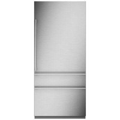 Monogram 36 in. Built-In 20.2 cu. ft. Smart Counter Depth Bottom Freezer Refrigerator - Custom Panel Ready | ZIC363NBVRH