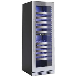 XO 24 in. Wine Cooler with Metal Racks, Dual Temperature Zones & 119 Bottle Capacity - Stainless Steel, , hires