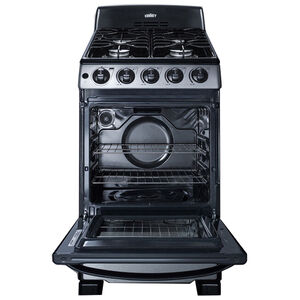 Summit 20 in. 2.3 cu. ft. Gas Range with 4 Sealed Burners - Stainless Steel, , hires