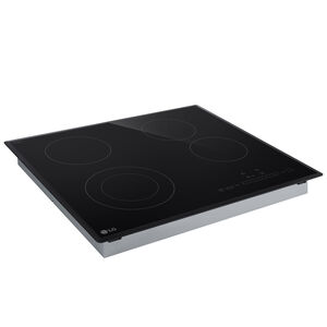 LG 24 in. 4-Burner Electric Cooktop - Black, , hires