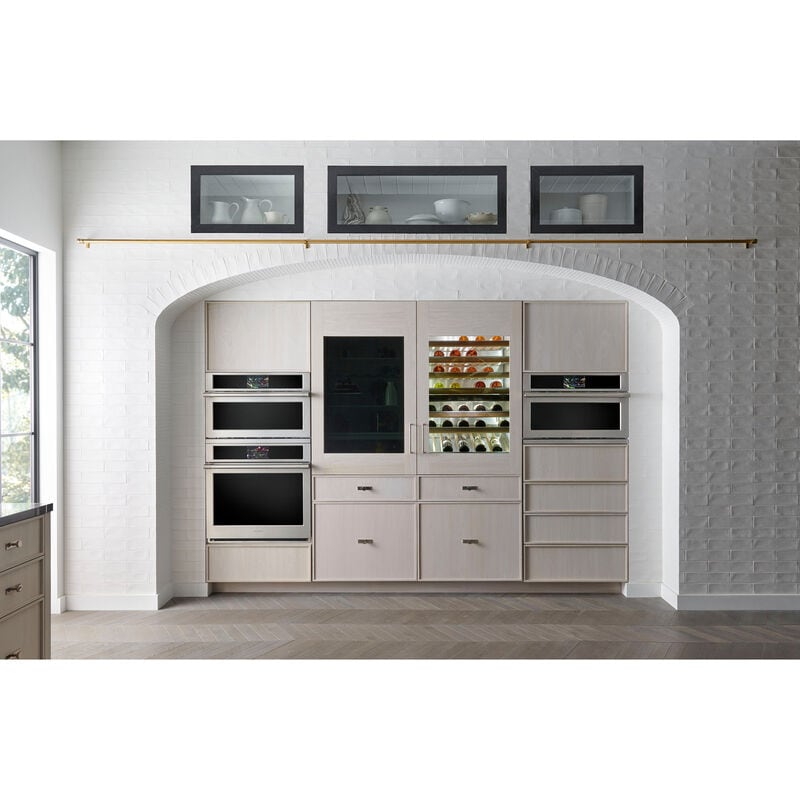 Monogram 30 in. Built-in Wine Sommelier with Wood Racks, Dual Temperature Zones & 106 Bottle Capacity - Custom Panel Ready, , hires