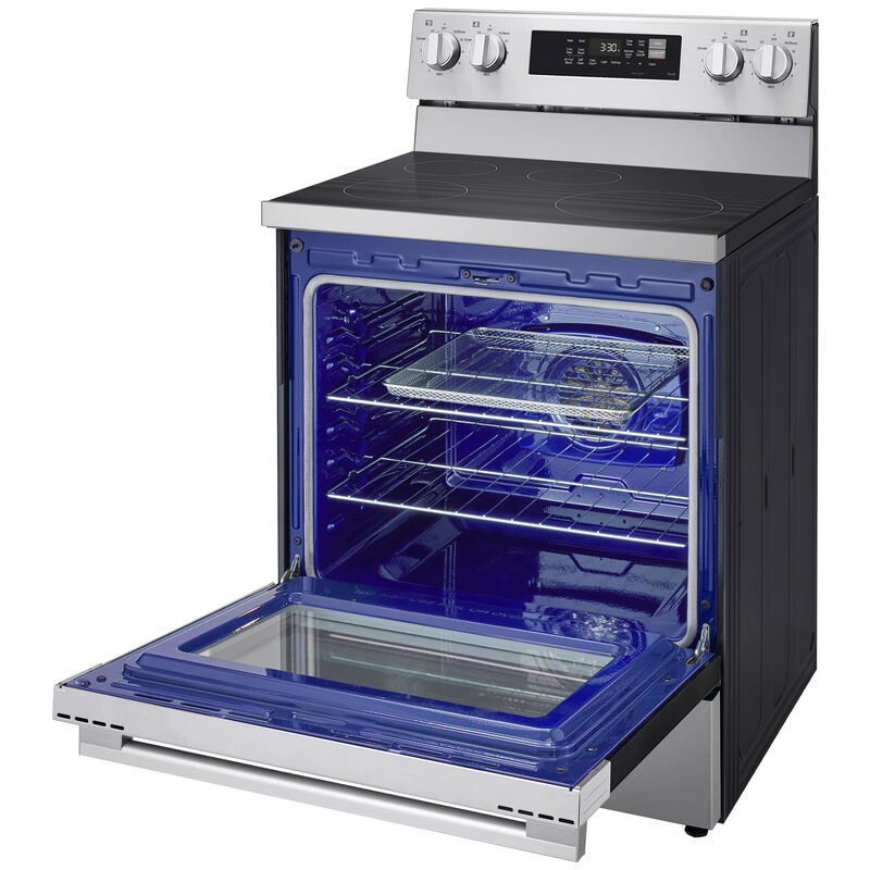 LG 30 in. 6.3 cu. ft. Smart Air-Fry True European Convection Electric Range with 4 Induction Burners - Stainless Steel, , hires