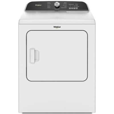 Whirlpool 29 in. 7.0 cu. ft. Gas Dryer with Wrinkle Shield Option, Steam Cycle & Sensor Dry - White | WGD6150PW