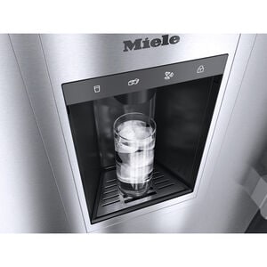 Miele MasterCool Series 18 in. 7.8 cu. ft. Built-in Smart Compact Upright Freezer with Ice-Maker & Adjustable Shelves - Stainless Steel, , hires