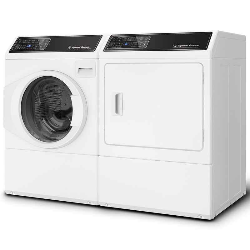 Speed Queen 27 in. 3.5 cu. ft. Front Load Washer with Pet Plus Flea Cycle & Sanitize with Oxi - White RIGHT DOOR HINGE (not reversible), White, hires