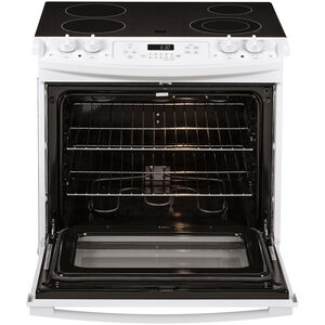 GE 30 in. 4.4 cu. ft. Drop-In Electric Range with Smoothtop Burners - White, , hires
