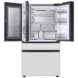 Samsung Bespoke 36 in. 28.8 cu. ft. Smart 4-Door French Door Refrigerator with Internal Water Dispenser - White Glass, White Glass, hires