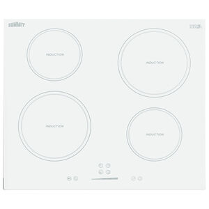 Summit 24 in. 4-Burner Induction Cooktop - White, , hires