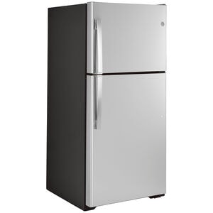 GE 30 in. 19.2 cu. ft. Top Freezer Refrigerator - Stainless Steel, Stainless Steel, hires