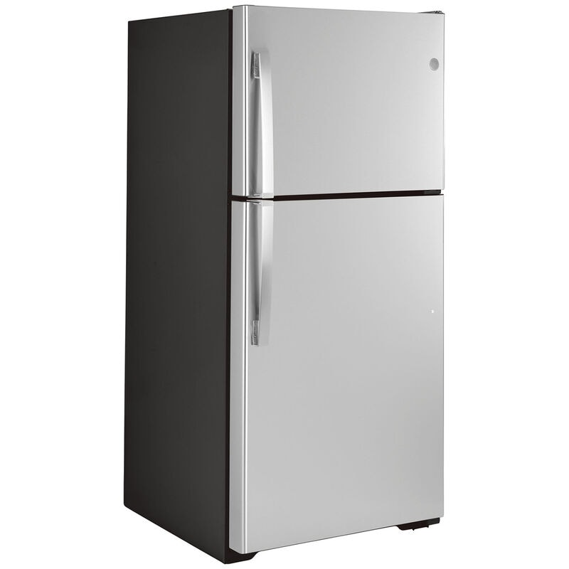GE 30 in. 19.2 cu. ft. Top Freezer Refrigerator - Stainless Steel, Stainless Steel, hires