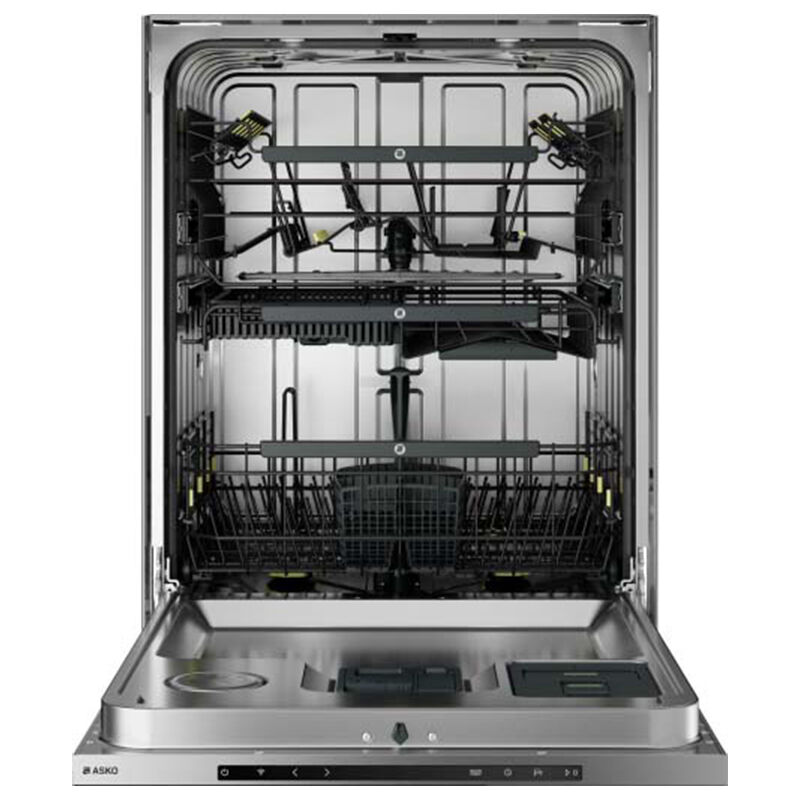Asko 24 in. Smart Built-In Dishwasher with Top Control, 39 dBA Sound Level, 17 Place Settings, 14 Wash Cycles & Sanitize Cycle - Stainless Steel, , hires