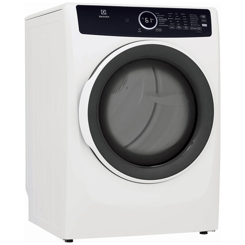 Electrolux 400 Series 27 in. 8.0 cu. ft. Stackable Electric Dryer with 7 Dry Programs, 6 Dry Options, Sanitize Cycle & Wrinkle Care - White, White, hires