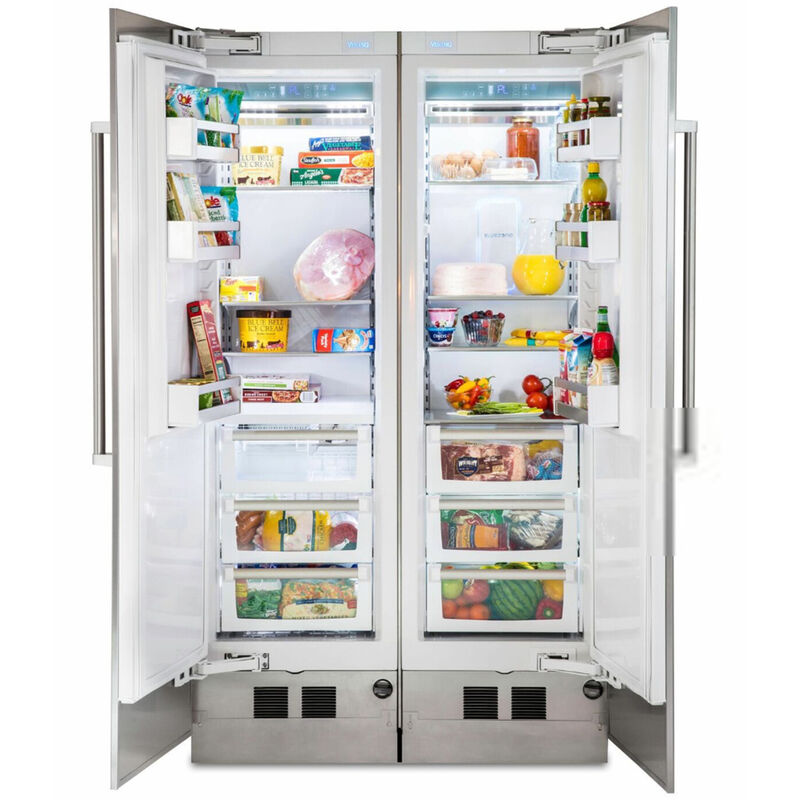 Viking 7 Series 24 in. 12.2 cu. ft. Built-In Upright Freezer with Ice Maker, Adjustable Shelves & Digital Control - Custom Panel Ready, , hires