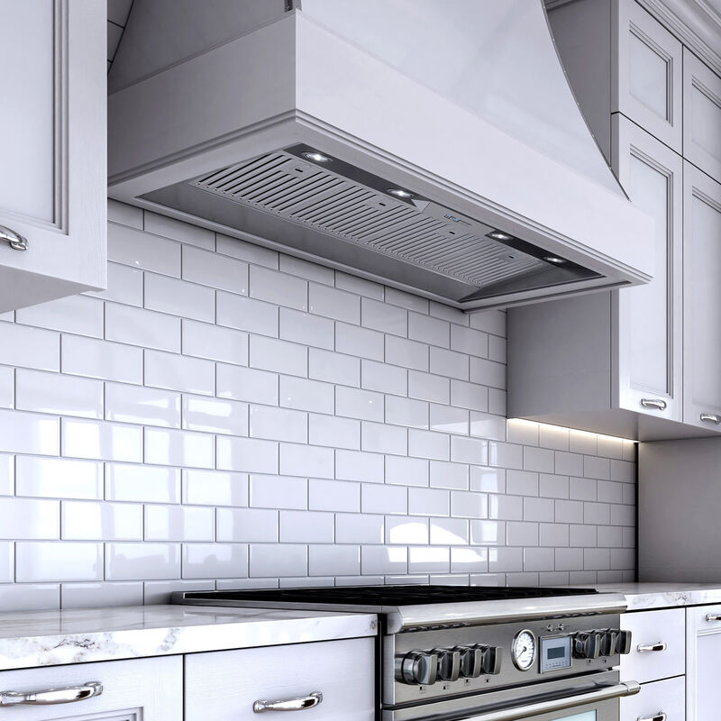 XO 46 in. Standard Style Range Hood with 3 Speed Settings, 1000 CFM, Ducted Venting & 4 LED Lights - Stainless Steel, , hires