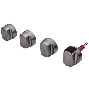 Wolf 30 in. Dual Fuel Range Knob Kit - Brushed Gray, , hires