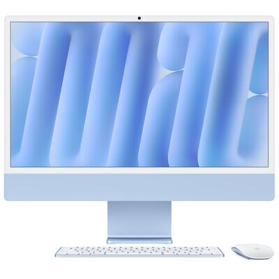 Apple iMac with 24-inch 4.5K Retina Display, M4 8-Core chip, 16GB RAM, 256GB Storage, 8-Core GPU, 2 USB Ports, Blue | MWUF3LL-A