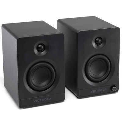 Victrola Tempo Bluetooth Bookshelf Speakers - Black | VPS-400-BLK