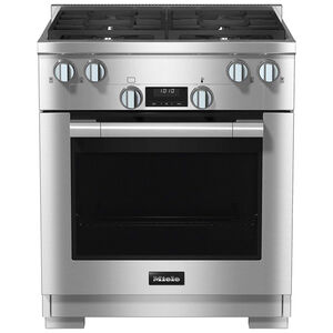 Miele 30 in. 4.6 cu. ft. Convection Oven Freestanding LP Gas Range with 4 Sealed Burners - Clean Touch Steel, , hires