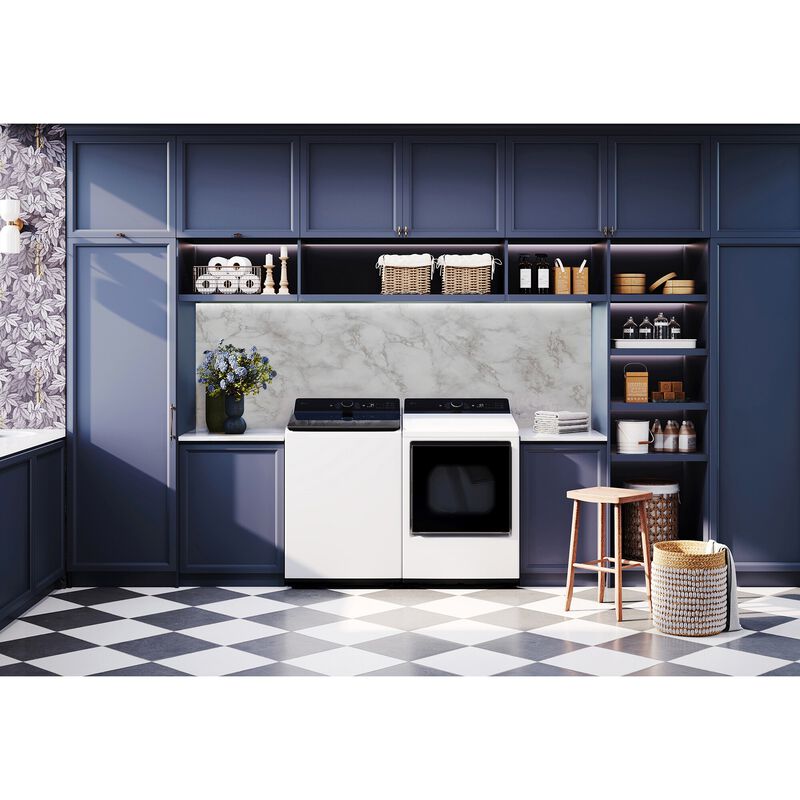 LG 27 in. 7.3 cu. ft. Smart Electric Dryer with EasyLoad Door & AI Sensor Dry - Alpine White, Alpine White, hires