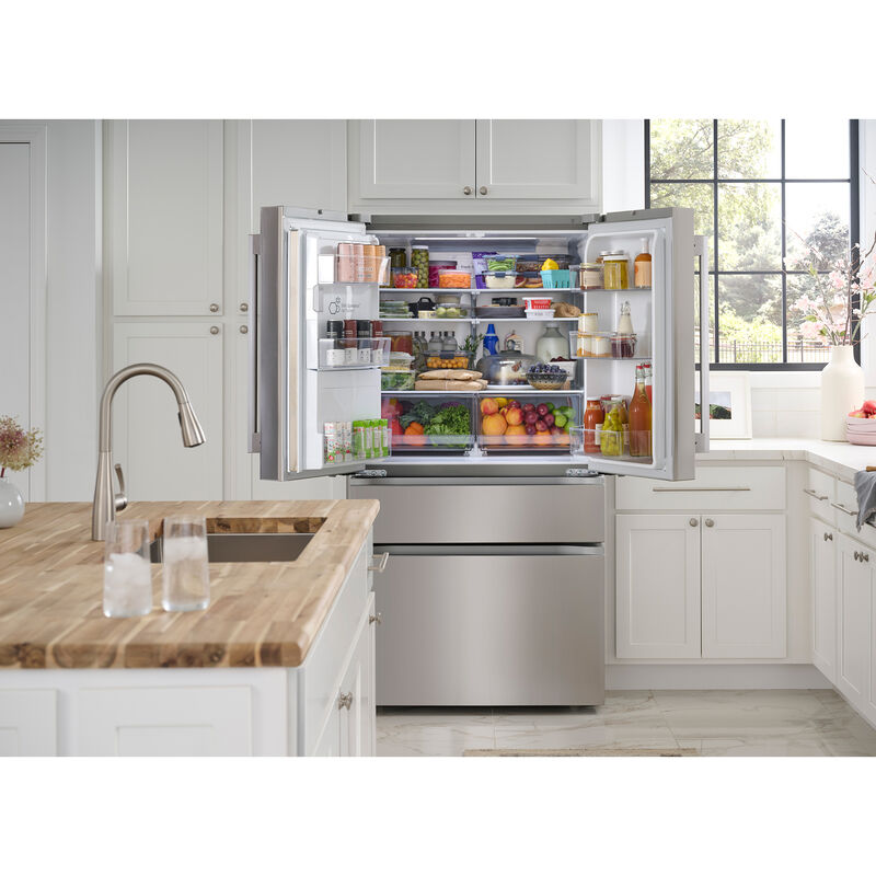 LG 36 in. 28.6 cu. ft. Smart 4-Door French Door Refrigerator with Ice & Water Dispenser - PrintProof Stainless Stee, , hires