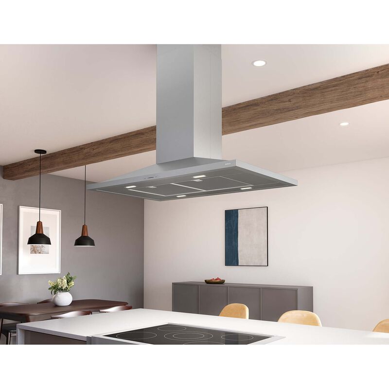 Zephyr Anzio Series 36 in. Convertible Chimney Style Range Hood with 600 CFM, 5 Fan Speeds & 4 LED Lights - Stainless Steel, , hires