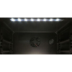 XO 24 in. Built-In/Freestanding 5.7 cu. ft. Compact Beverage Center with Adjustable Shelves & Digital Control - Black Stainless Steel, , hires