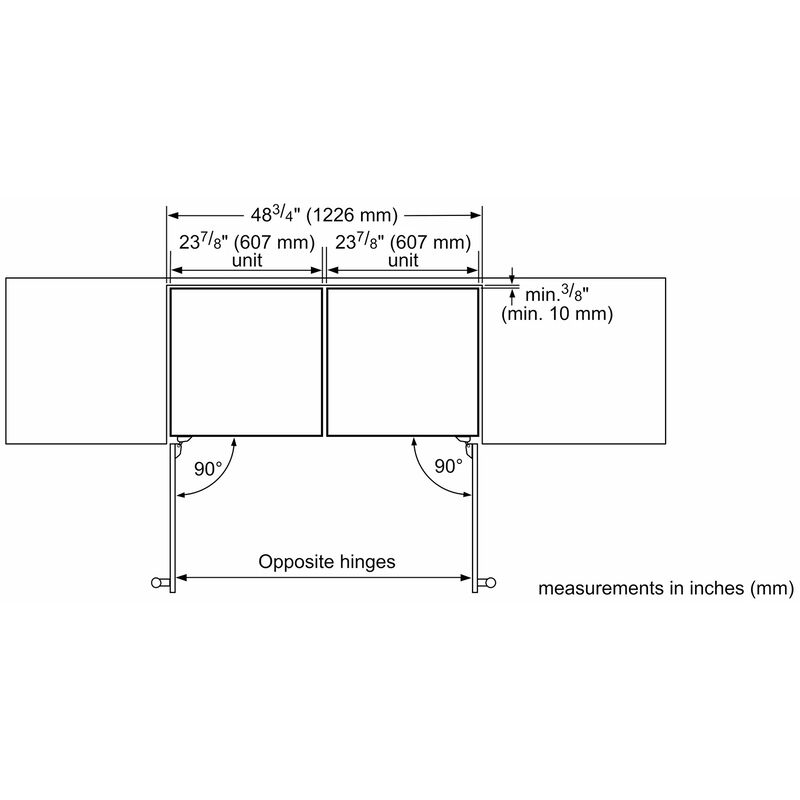 Thermador Freedom Collection 24 in. Undercounter Wine Cooler with Wood Racks, Dual Temperature Zones & 41 Bottle Capacity - Custom Panel Ready, , hires