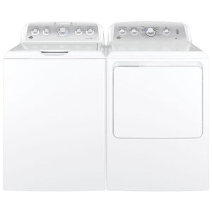 GE 27 in. 4.4 cu. ft. Top Load Washer - White on White with Silver Backsplash, , hires