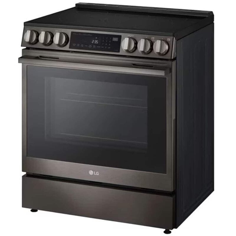 LG 30 in. 6.3 cu.ft. Smart Air-Fry True European Convection Slide-In Electric Range with Radiant Burners - Black Stainless Steel, , hires