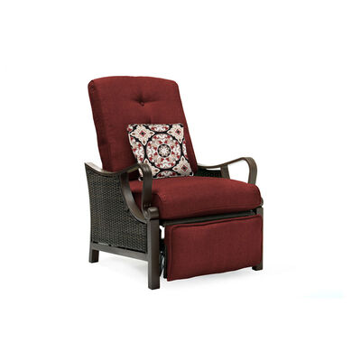 Hanover Ventura Patio Furniture Luxury Recliner - Crimson Red | VENTURARECRE