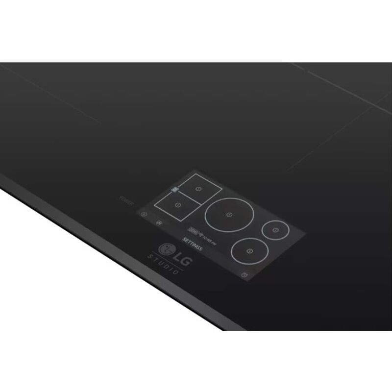LG Studio 36 in. 5-Burner Smart Induction Cooktop with Flex Cooking Zone, Simmer Burner & Power Burner - Black Glass, , hires