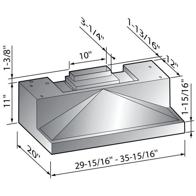 XO 30 in. Convertible Standard Style Range Hood with 600 CFM, 3 Fan Speeds & 2 LED Lights - Stainless Steel, , hires