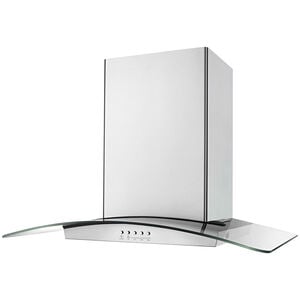 Whirlpool 30 in. Convertible Chimney Style Range Hood with 400 CFM, 3 Fan Speeds & 2 LED Lights - Stainless Steel, , hires