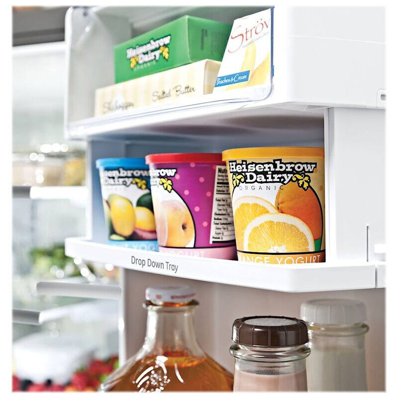 GE Profile 36 in. 23.1 cu. ft. Counter Depth French Door Refrigerator with Internal Water Dispenser - Fingerprint Resistant Stainless, Fingerprint Resistant Stainless, hires