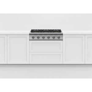 Fisher & Paykel Series 9 36 in. 6-Burner Natural Gas Rangetop with Simmer Burner & Power Burner - Stainless Steel, , hires