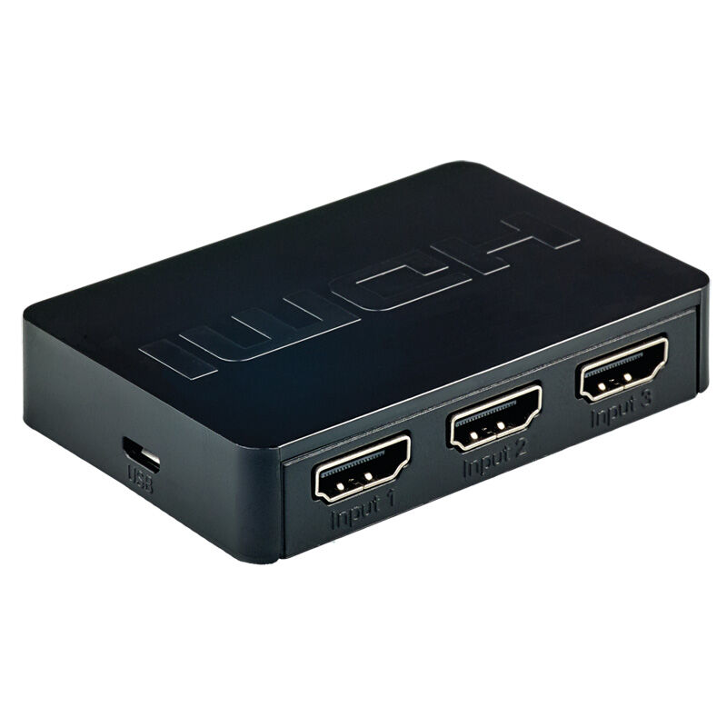 3 Port Hdmi 1080p 3:1 Switcher Adapter For Connecting Multiple