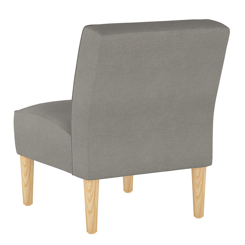 Skyline Furniture Armless Chair in Linen Fabric - Grey, , hires