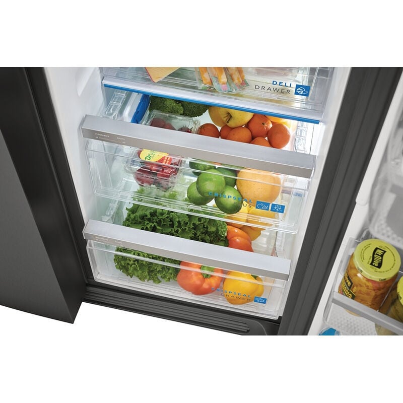 Frigidaire Gallery 36 in. 25.6 cu. ft. Side by Side Refrigerator with Ice & Water Dispenser - Black Stainless, Black Stainless, hires