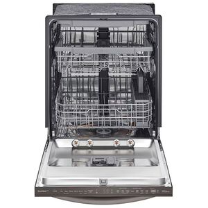LG 24 in. Top Control Smart Dishwasher with 46 dBa Sound Level & Dynamic Dry - Black Stainless, Black Stainless, hires