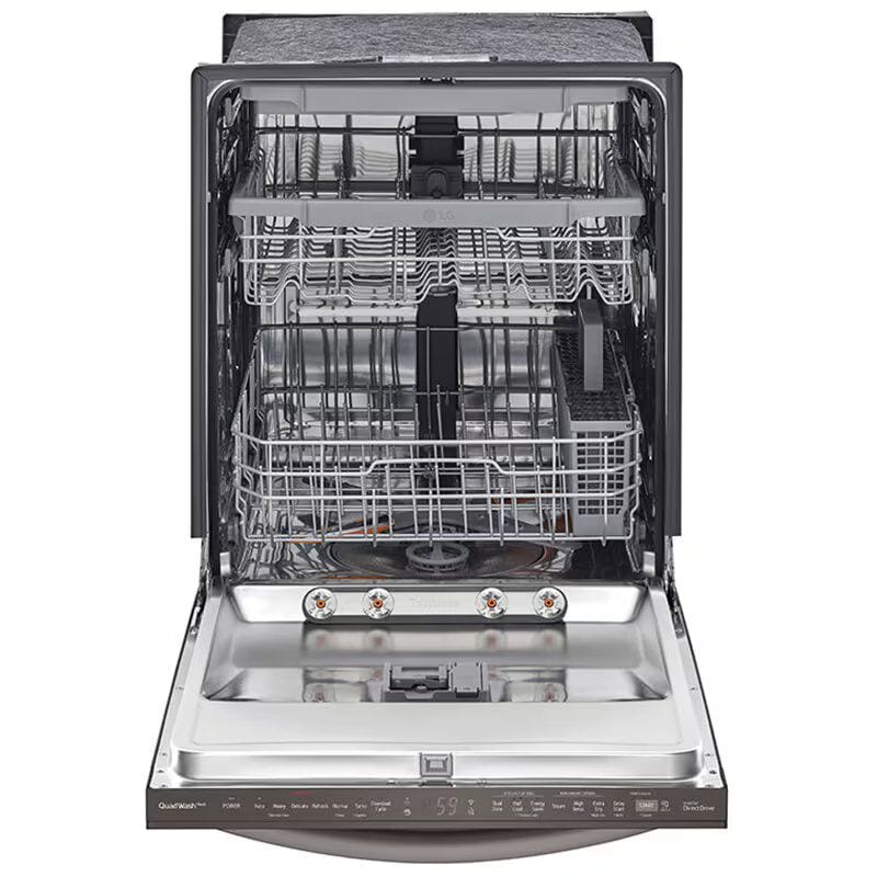 LG 24 in. Top Control Smart Dishwasher with 46 dBa Sound Level & Dynamic Dry - Black Stainless, Black Stainless, hires