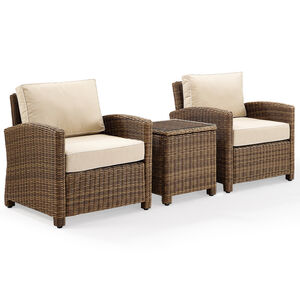 Crosley Bradenton 3-Piece Outdoor Chair and Side Table Set - Sand, , hires
