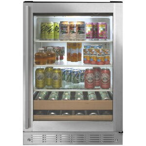 Monogram 24 in. 5.5 cu. ft. Built-In/Freestanding Beverage Center with Pull-Out Shelves & Digital Control - Stainless Steel, , hires