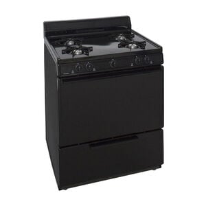 Premier 30 in. 3.9 cu. ft. Gas Range with Open Burners - Black, , hires