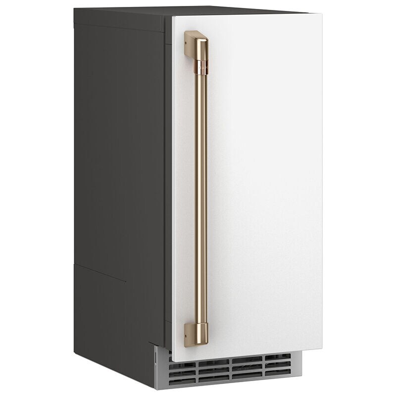 Cafe Undercounter Ice Maker Panel & Handle Kit - Matte White/Brushed Bronze, , hires