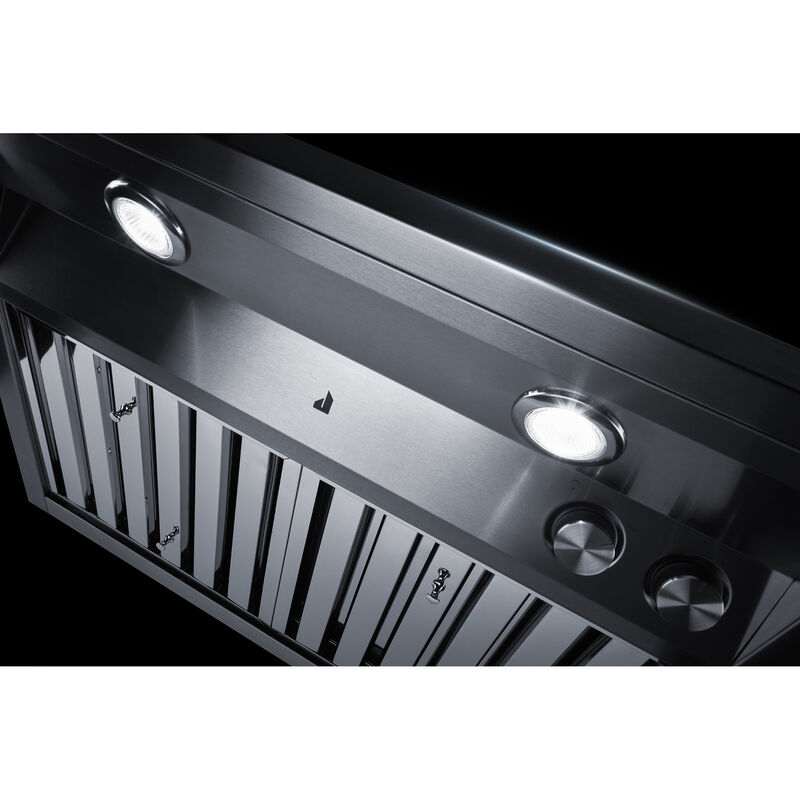 JennAir Pro-Style 30 in. Ducted Canopy Pro Style Style Range Hood with 600 CFM, 4 Fan Speeds & 2 Halogen Lights - Stainless Steel, , hires