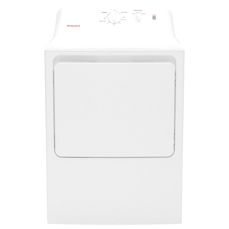 Hotpoint 27 in. 6.2 cu. ft. Gas Dryer with Up To 120 ft. Venting & Shallow Depth - White, , hires