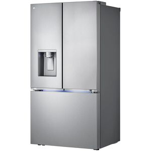 LG 36 in. 25.5 cu. ft. Smart Counter Depth French Door Refrigerator with External Ice & Water Dispenser, 4 types of Ice and Pocket Doors - PrintProof Stainless Steel, PrintProof Stainless Steel, hires