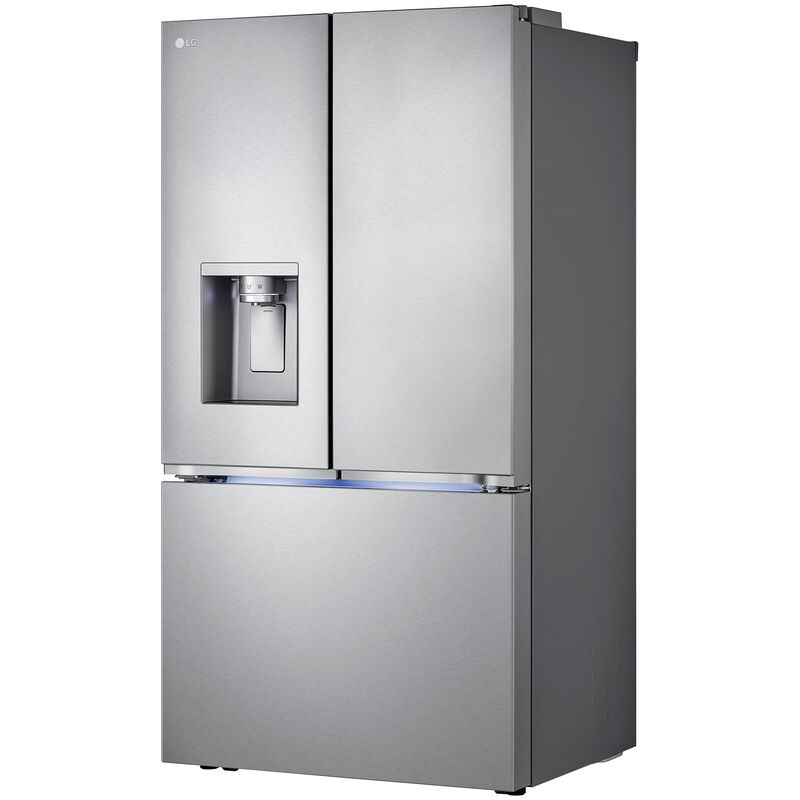 LG 36 in. 25.5 cu. ft. Smart Counter Depth French Door Refrigerator with External Ice & Water Dispenser, 4 types of Ice and Pocket Doors - PrintProof Stainless Steel, PrintProof Stainless Steel, hires